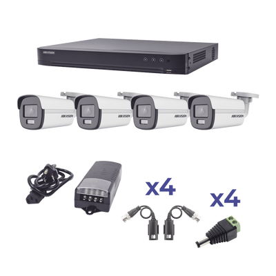 KIT COLORVU HIKVISION KH1080P4BC TURBOHD 1080P DVR 4 CANALES 2 IP