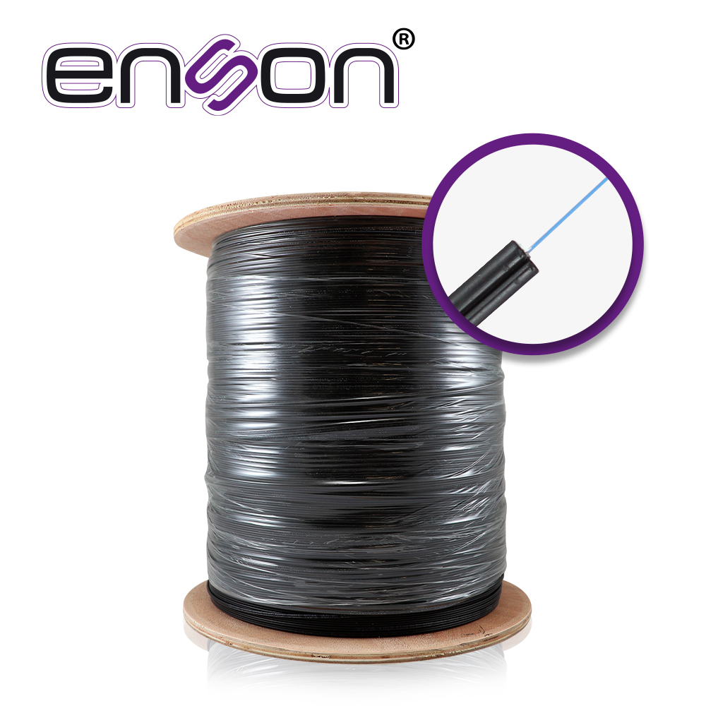 CABLE DE FIBRA OPTICA DROP MONO MODO DE 1000M ENSON ENS DF1COS2 1 HILO