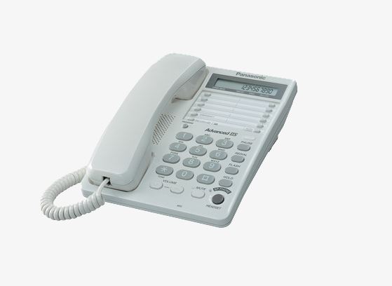 Panasonic Telefono Alambrico Con Lcd Altavoz Blanco Kx Ts108Mew  - PANASONIC