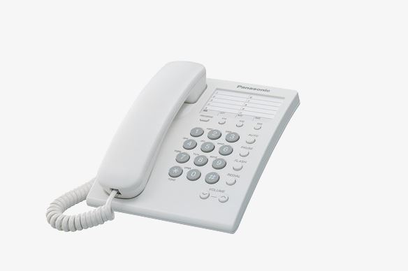 Panasonic Telefono Alambrico Basico 13 Memorias Blanco  Kx Ts550Mew  - KX-TS550MEW