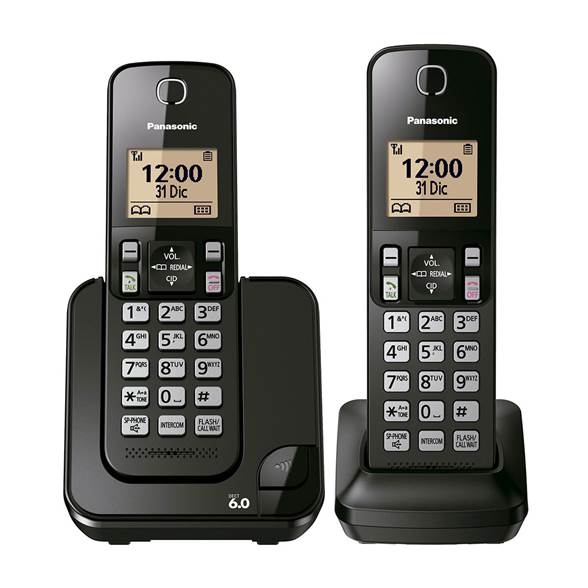 Panasonic Telefono Inalambrico P lcd 1 6   1 Auri Negro Kx Tgc352Meb  - KX-TGC352MEB