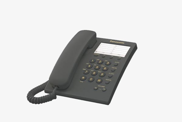 Panasonic Telefono Alambrico Basico Sin Memorias Negro Kx Ts500Meb  - KX-TS500MEB
