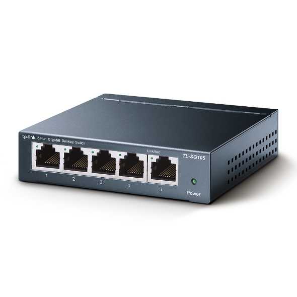 TL-SG105 TP-LINK SWITCH ESCRITORIO /5PTOS GIGA/PLUGPLAY/QoS/IGMP/ TL-SG105