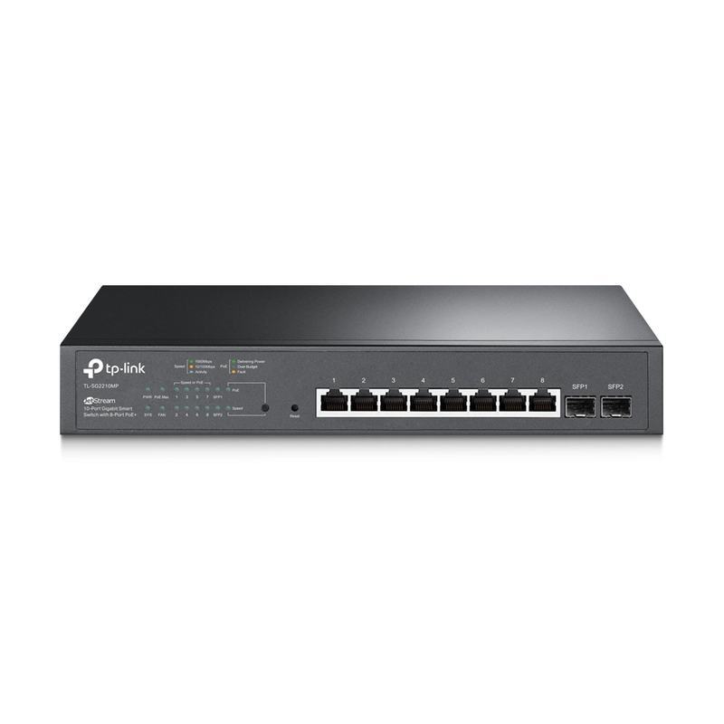 SWITCH SMART TP-LINK 10 PUERTOS 8PTOS POE /SG2210MP TL-SG2210MP - OMADA