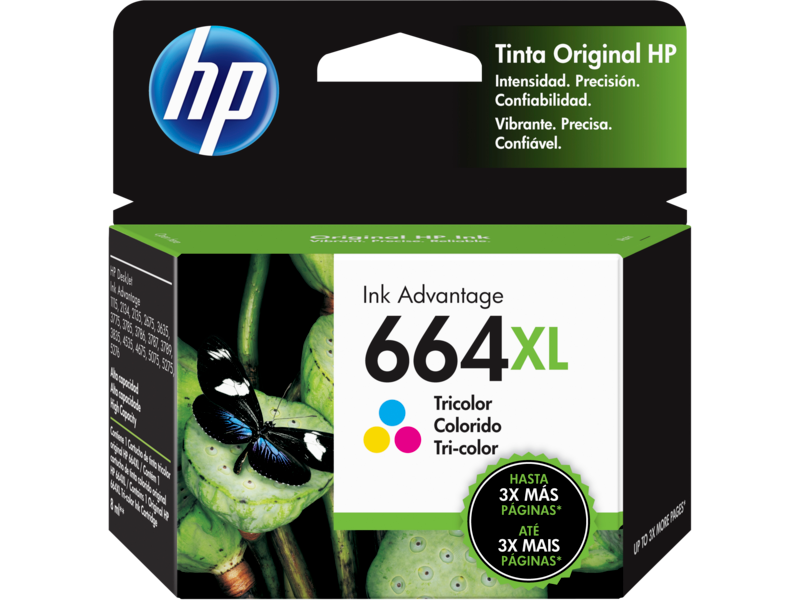 F6V30AL CARTUCHO HP 664XL TRICOLOR ALTO RENDIMIENTO F6V30AL