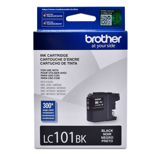 Cartucho Brother Lc101Bk Negro Rendimiento De 300 Pag Para J870D Lc101Bk - LC101BK