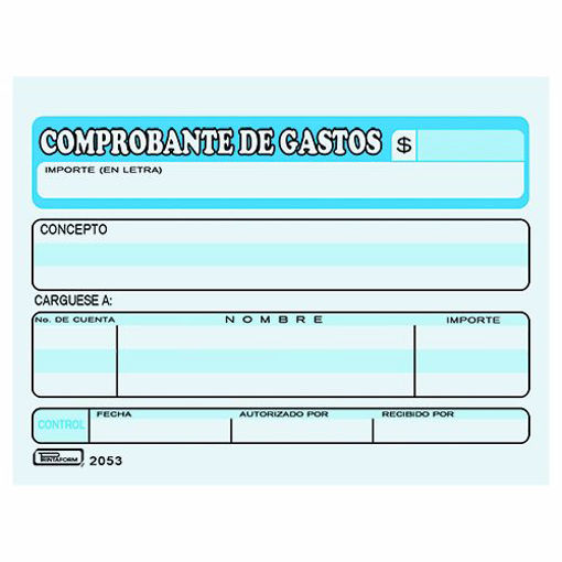 COMPROBANTE DE GASTOS TAM ¼ DE CARTA BLOCK C/ 50 MATOFIRAYTER08COGA - MATOFICINA