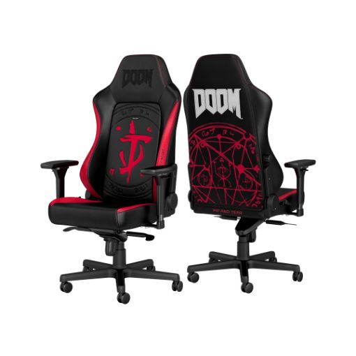 NOBLECHAIRS HERO GAMING CHAIR - DOOM EDITION WITHOUT PILLO NBL-HRO-PU-DET - NOBLECHAIRS