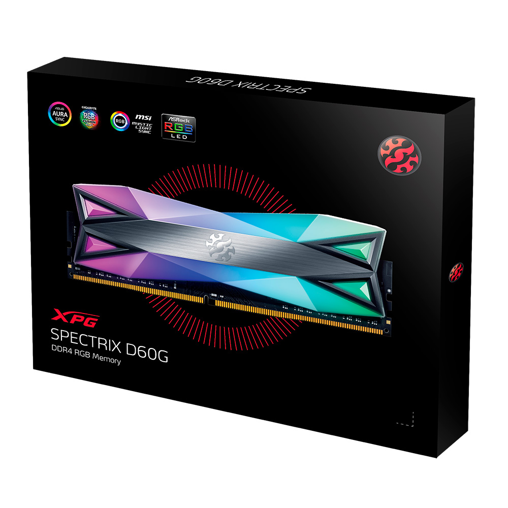 RAM XPG SPECTRIX D60G 16GB DIMM  DDR4-3600 MHZ RGB TITANIO - Adata