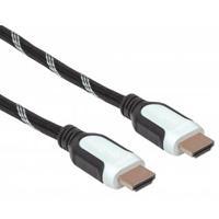 CABLE HDMI TEXTIL3.0M ETHETNET 3D 4K M-M VELOCIDAD 2.0 NEG/BLA UPC 0766623354783 - 354783