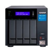 NAS QNAP TVS-472XT-I5-4G /4 BAHIAS INTEL CORE I5 SEIS NUCLEOS, 4 GB DDR4 SODIMM, HASTA 64 GB/ 2 PTO LAN GBE/ 1 PTO 10 GBE/USB 3.2X1/ THUNDERBOLT X2 HOTSWAP/HASTA 80 TB/ NO INCLUYE DISCOS/ HDMI 2.0/M - QNAP