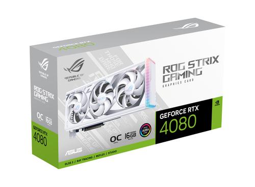 VGA ASUS ROG STRIX RTX4080 O16G WHITE 16GB DRR6X 2HDMI 3DP 256BIT ROG STRIX RTX4080 O16G WHITE - ASUS