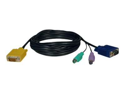 Tripp Lite 6Ft Ps2 Cable Kit For Kvm Switch 3In1 B020008  16  B022 Kvms 6  Cable De Teclado  Vdeo  Ratn Kvm  Ps2 Hd15 Vga M A Hd15 Vga M  18 M - P774-006