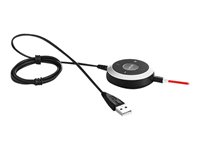 Jabra Evolve 80 UC stereo - Auricular - tamaño completo - cableado - cancelación de sonido activo - conector de 3,5 mm - 7899-829-209