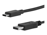 CDP2DPMM6B StarTech.com 6ft/1.8m USB C to DisplayPort 1.2 Cable 4K 60Hz, USB-C to DisplayPort Adapter Cable HBR2, USB Type-C DP Alt Mode to DP Monitor Video Cable, Works with Thunderbolt 3, Black - USB-C Male to DP Male - Cable DisplayPort - 24 pin USB-C (M) a DisplayPort (M) - Displayport 1.2/Thunderbolt 3 - 1.8 m - admite 4K60Hz (3840 x 2160) - negro - para P/N: TB33A1C, TB3DK2DPPD, TB3DK2DPPDUE, TB3DK2DPW, TB3DK2DPWUE, TB3DKDPMAW, TB3DKDPMAWUE