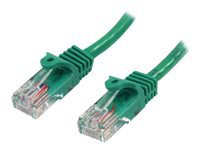 StarTech.com - Cable de Red de 0,5m Verde Cat5e Ethernet RJ45 sin Enganches - Latiguillo Snagless - Cable de interconexión - RJ-45 (M) a RJ-45 (M) - 50 cm - UTP - CAT 5e - sin enganches, trenzado - verde - 45PAT50CMGN
