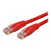 Startechcom 3Ft Cat6 Ethernet Cable 10 Gigabit Molded Rj45 650Mhz 100W Poe Patch Cord Cat 6 10Gbe Utp Network Cable With Strain Relief Red Fluke TestedWiring Is Ul CertifiedTia  Category 6  24Awg C6Patch3Rd  Cable De Interconexin  Rj45 M A Rj45 M  91 Cm  Utp  Cat 6  Moldeado  Rojo - C6PATCH3RD