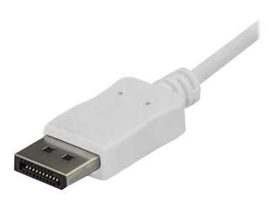 StarTech.com 6ft/1.8m USB C to DisplayPort 1.2 Cable 4K 60Hz, USB-C to DisplayPort Adapter Cable HBR2, USB Type-C DP Alt Mode to DP Monitor Video Cable, Works with Thunderbolt 3, White - USB-C Male to DP Male (CDP2DPMM6W) - Cable DisplayPort - 24 pin USB-C (M) a DisplayPort (M) - Displayport 1.2/Thunderbolt 3 - 1.8 m - admite 4K60Hz (3840 x 2160) - blanco - CDP2DPMM6W
