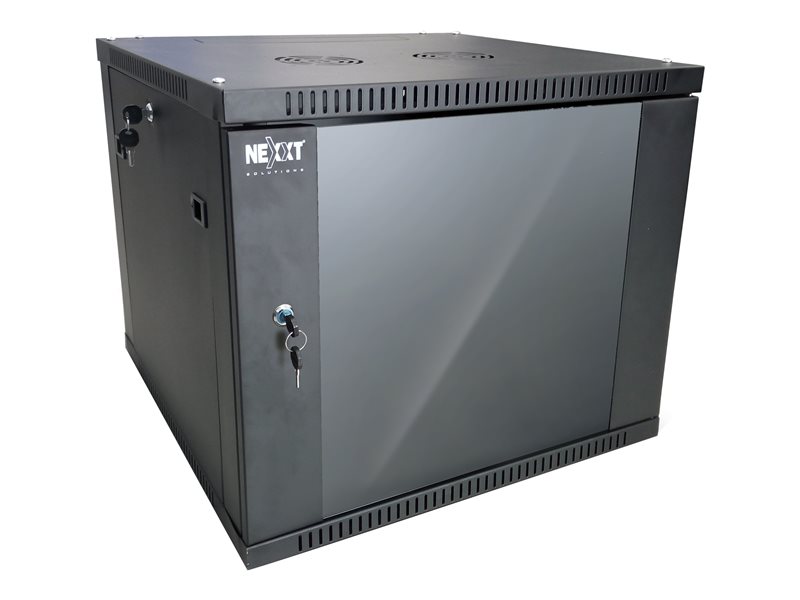 Nexxt Solutions SKD - Armario - instalable en pared - negro, RAL 9005 - 12U - 19" - PCRWESKD12U60FXBK