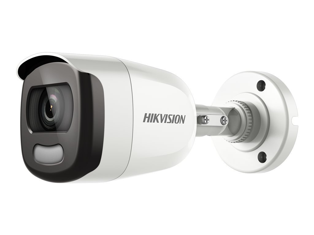 Hikvision 2 MP Full Time Color Bullet Camera DS-2CE10DFT-F - Cámara de videovigilancia - para exteriores - resistente a la intemperie - color (Día y noche) - 2 MP - 1080p - montaje M16 - focal fijado - compuesto, AHD, CVI, TVI - DC 12 V - HIKVISION