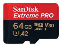 Sandisk Extreme Pro  Tarjeta De Memoria Flash  64 Gb  A2  Video Class V30  UhsI U3  Class10  Microsdxc UhsI - SDSQXCY-064G-GN6MA