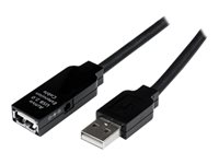 StarTech.com USB2AAEXT10M  StarTech.com Cable 10m Extensión Alargador USB  2.0 Activo Amplificado - Macho a Hembra USB A - Negro