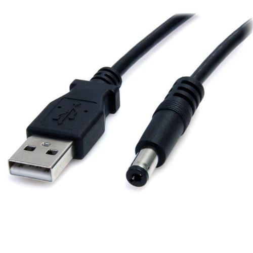 CABLE 2M ADAPTADOR USB A MACHO A CONECTOR COAXIAL BARREL M 5V  . UPC 0065030848374 - USB2TYPEM2M