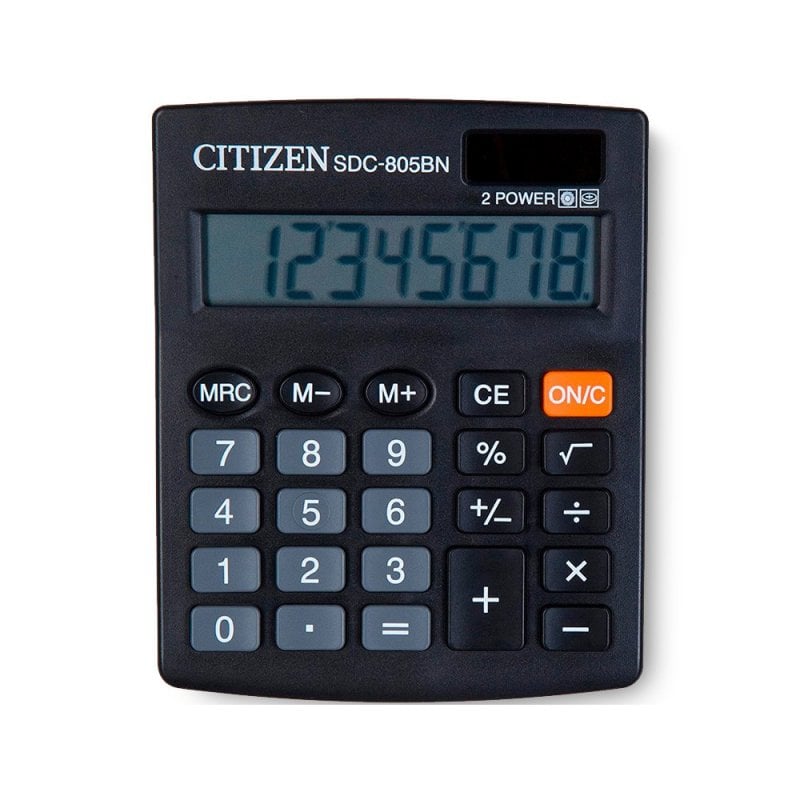 Calculadora de escritorio CITIZEN pantal Porcentaje regular, raíz cuadrada, cambio de signo (+/-), tres teclas de memoria, alimentación solar y pila tipo botón gp189, dimensiones 25 x 102 x 124 mm, peso 82 (g)                                                                                        la de 8 dígitos                          - CITIZEN