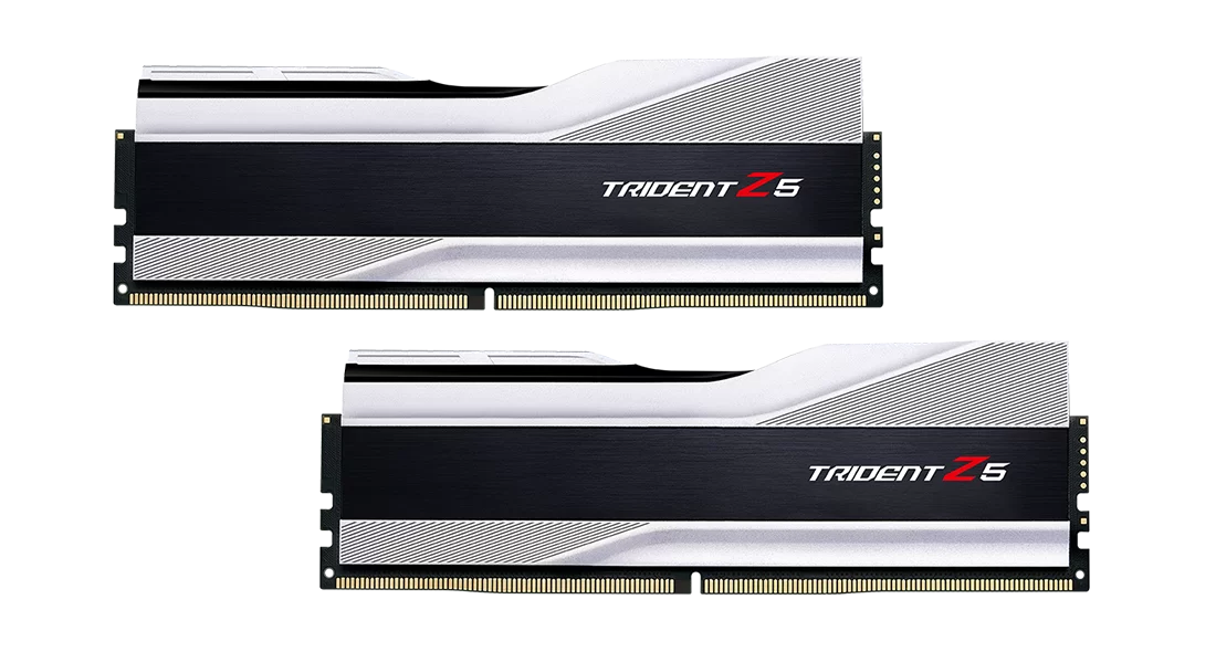 MEMORIA DDR5 64GB (2X32GB) 6000MHZ G.SKILL TRIDENT Z5 RGB SILVER,TIMING 32-38-38-96,1.4V, F5-6000J3238G32GX2-TZ5RS  - G.SKILL
