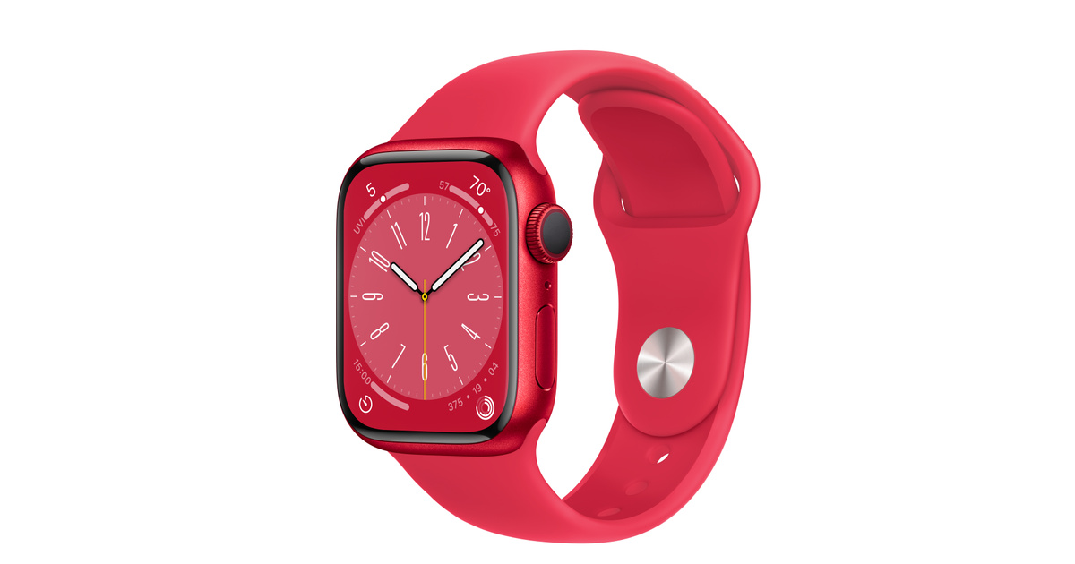 WATCH SERIES 8 GPS CELL 41MM red-alum-case-red-sport-band-regula UPC - APPLE