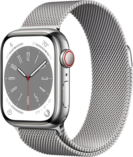 WATCH SERIES 8 GPS CELL 41MM silver-stainless-steel-case-silver UPC - APPLE