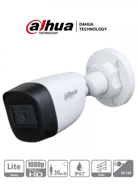 Dahua Camara Bullet 1080P   Microfono Integrado  Dh Hac Hfw1200Cn A 0280B S5  - DAHUA