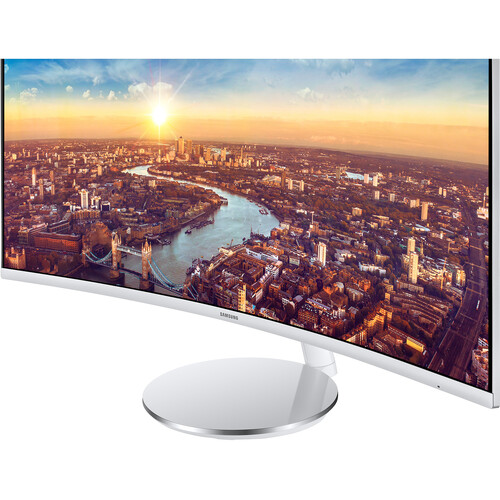 Samsung C34J791WTN 34" Double Full HD (DFHD) Curved Screen LCD Monitor - 21:9 - Silver, White LC34J791WTNXZA UPC  - LC34J791WTNXZA