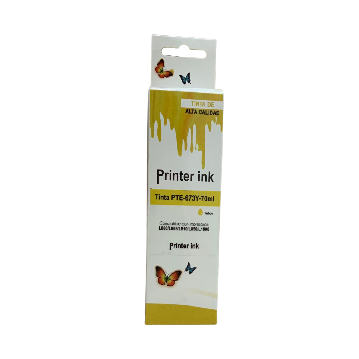 Cartuchos de tinta EPSON Compatible PTE673Y70ml 673Y70ml Color Amarillo - Código: PTE-673Y-70ml | Compra en Guadalajara