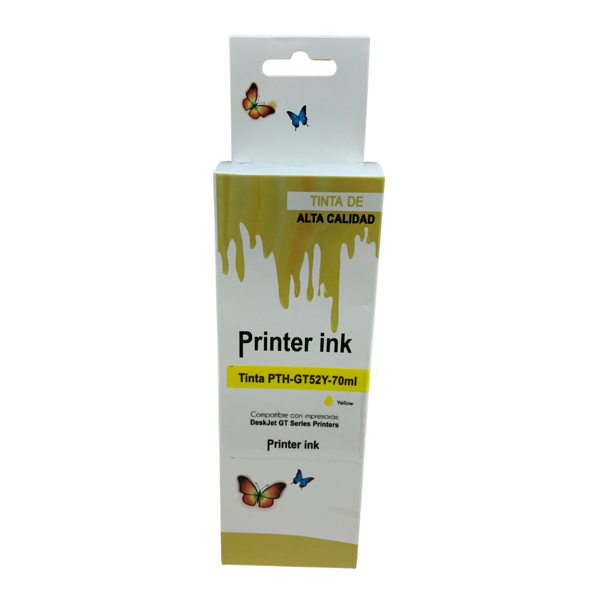 Cartuchos de tinta HP Compatible PTHGT52Y70ml GT52Y70ml Color Amarillo - Código: PTH-GT52Y-70ml | Compra en Guadalajara