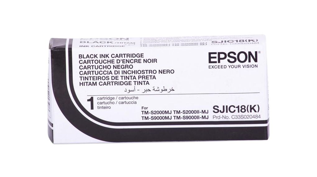 Epson Sjic18K  Negro  Original  Cartucho De Tinta  Para Tm S2000 S2000Ii 130 S2000Ii 225 S9000 S9000 200 S9000Mj 110 S9000Mj 130 - C33S020484