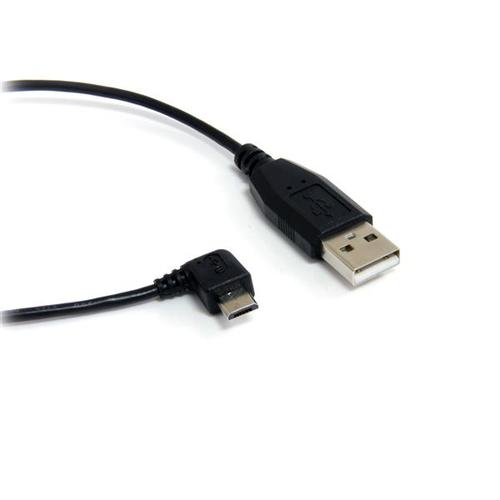 CABLE CARGADOR 0.9M USB 2.0 SMARTPHONE MICROUSB B ACODADO   . UPC 0065030830249 - UUSBHAUB3RA