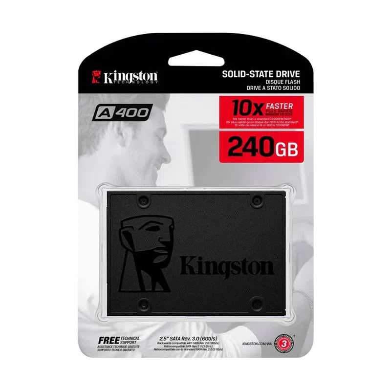 UNIDAD SSD KINGSTON 120GB A400 SATA3 2.5" 550/350MBS SA400S37/120G - KINGSTON