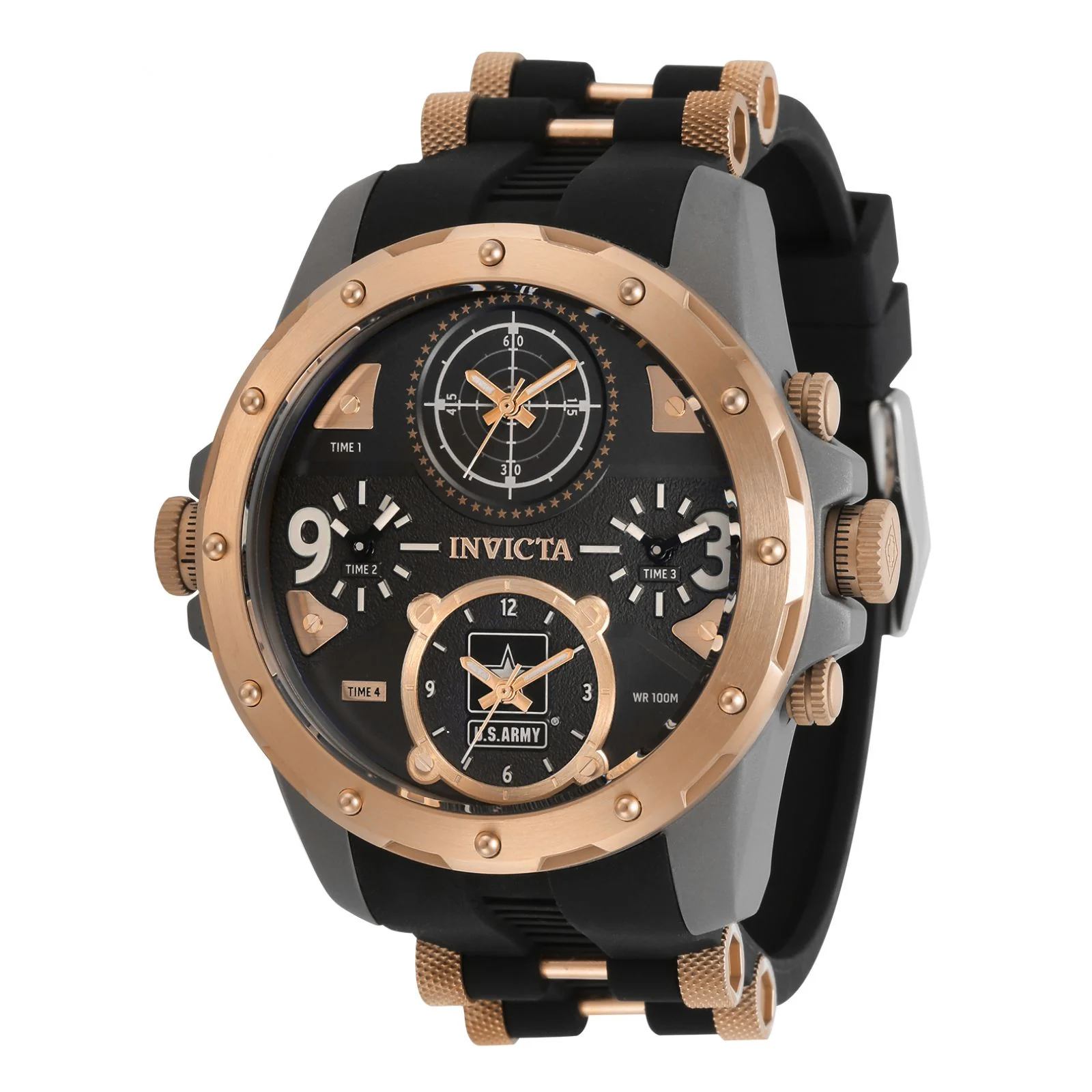 INVICTA US Army Men 50mm Titanium Steel BlackRose - INVICTA