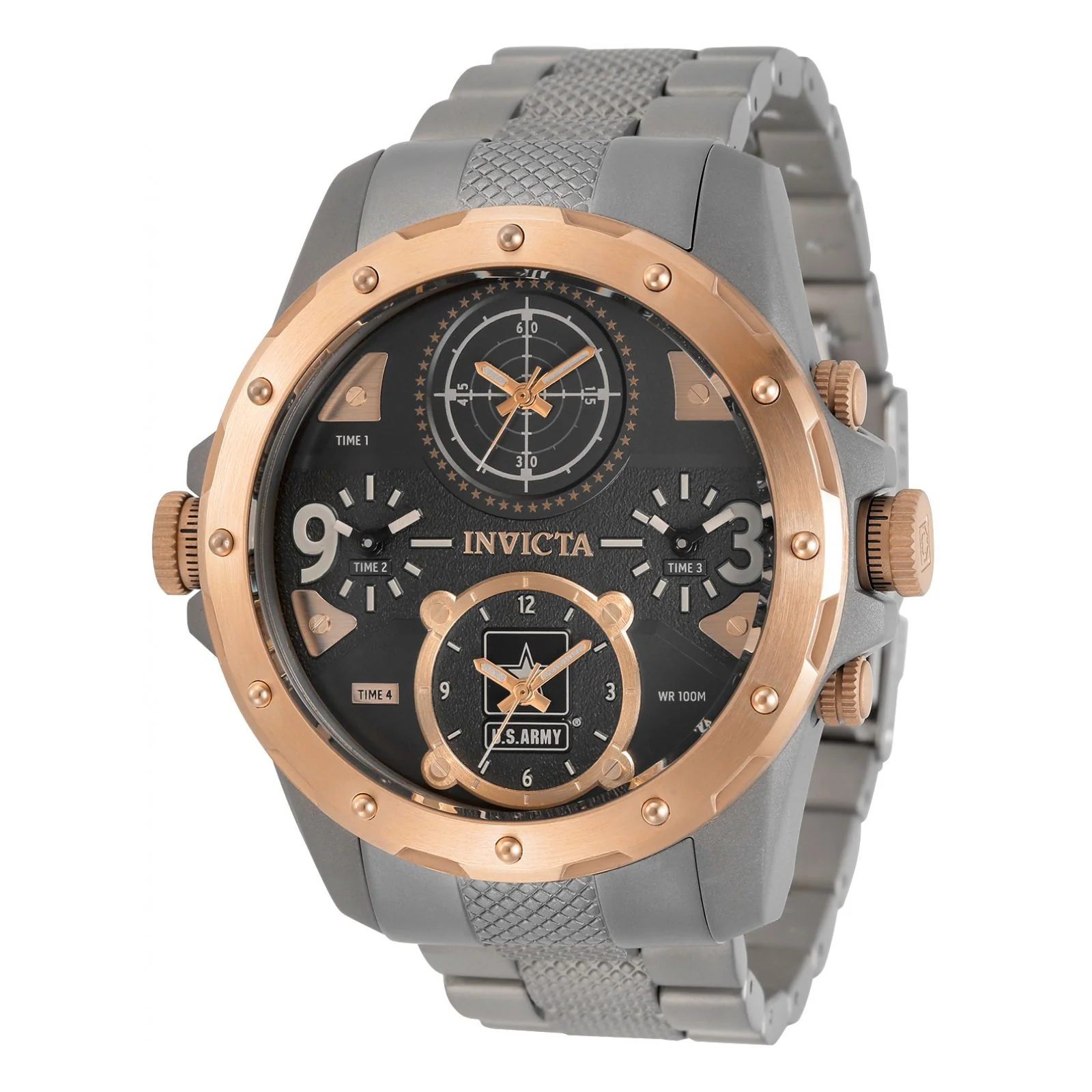 INVICTA US Army Men 50mm Titanium Steel BlackRose - 886678377145