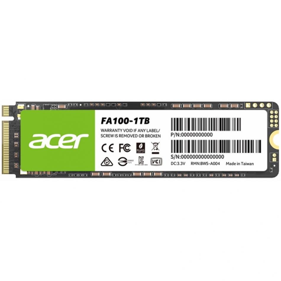 UNIDAD SSD ACER FA100 1TB M.2 NVME3300MB/S (BL.9BWWA.120) (ED) - ACER