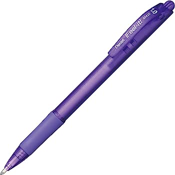 LM-Bolígrafo Pentel ifeel-it, punta 1.0  Bolígrafo Pentel retráctil ifeel-it color violeta c/12, tinta de baja viscosidad, punta metálica de 1.0 mm, con grip sin latex c/12, proporciona una escritura suave y sin esfuerzo, de cuerpo fino                                                             color violeta, con 12 piezas             - BX420-V