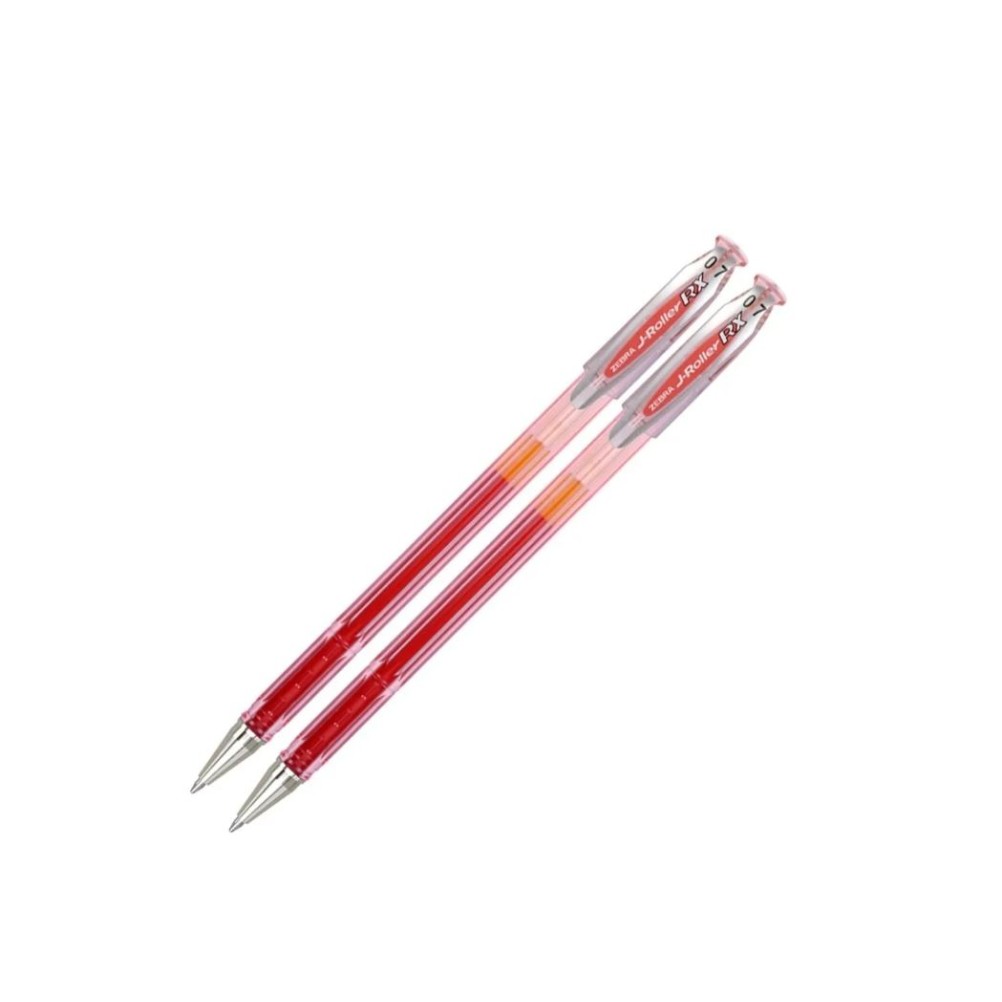 J-roller rx Zebra, punto mediano 0.7 mm, J-roller rx punto mediano 0.7 mm, color rojo, base de agua, tapa con cierre hermético                                                                                                                                                                           color rojo, 1 pieza                      - 7501901680023