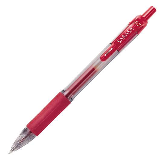 Bolígrafo retráctil tinta gel Zebra, pun bolígrafo retráctil tinta gel, punto 0.7 mm, color rojo                                                                                                                                                                                                         to 0.7 mm, color rojo, 1 pieza           - ZEBRA
