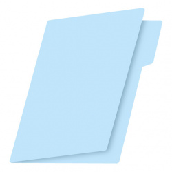 Folder tradicional Fortec carta color az Folder tradicional con 1/2 ceja, cartulina bristol de 165 gr, color pastel, suaje para broche de 8 cm, guías para mayor capacidad, medida: 23.8 x 29.5 cm.                                                                                                      ul ceja 1/2 caja con 100 pzas            - FORTEC