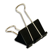 Broche Baco tipo pinza no.3, 1 caja con  Sujetadocumentos 41.2mm de ancho. fabricados con muelle de acero, recubrimiento negro y pinzas niqueladas                                                                                                                                                       12 agarrapapeles                         - PTBRB0004