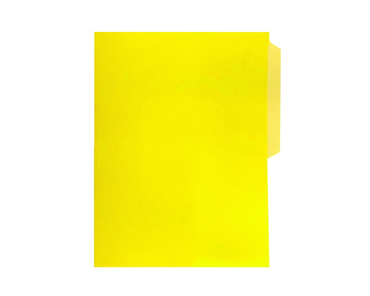 Fólder tamaño oficio amarillo c/100 Fólder de 1/2 ceja, color amarillo, Fortec, elaborado en cartulina bristol de 162 grs / 9.5 pts tamaño oficio, medidas: 23.8 X 34.5 cm, suaje lateral y superior para broche de 8 cm y ceja redondeada, 1 paquete con 100 fólders. - FOM-13