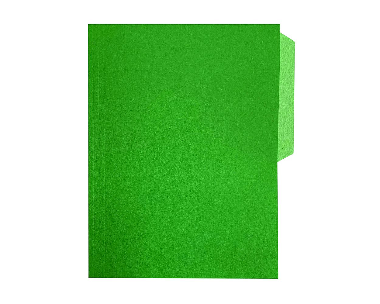 LM-Fólder tamaño oficio verde c/100 Fólder de 1/2 ceja, color verde, Fortec, elaborado en cartulina bristol de 162 grs / 9.5 pts tamaño oficio, medidas: 23.8 X 34.5 cm, suaje lateral y superior para broche de 8 cm y ceja redondeada, 1 paquete con 100 fólders. - FORTEC