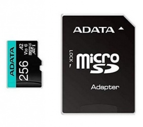 MEMORIA MICROSDXC 256GB FLASH ADATA PREMIER PRO CLASE 10 C/ADAPTADOR, AUSDX256GUI3V30SA2-RA1 - ADATA