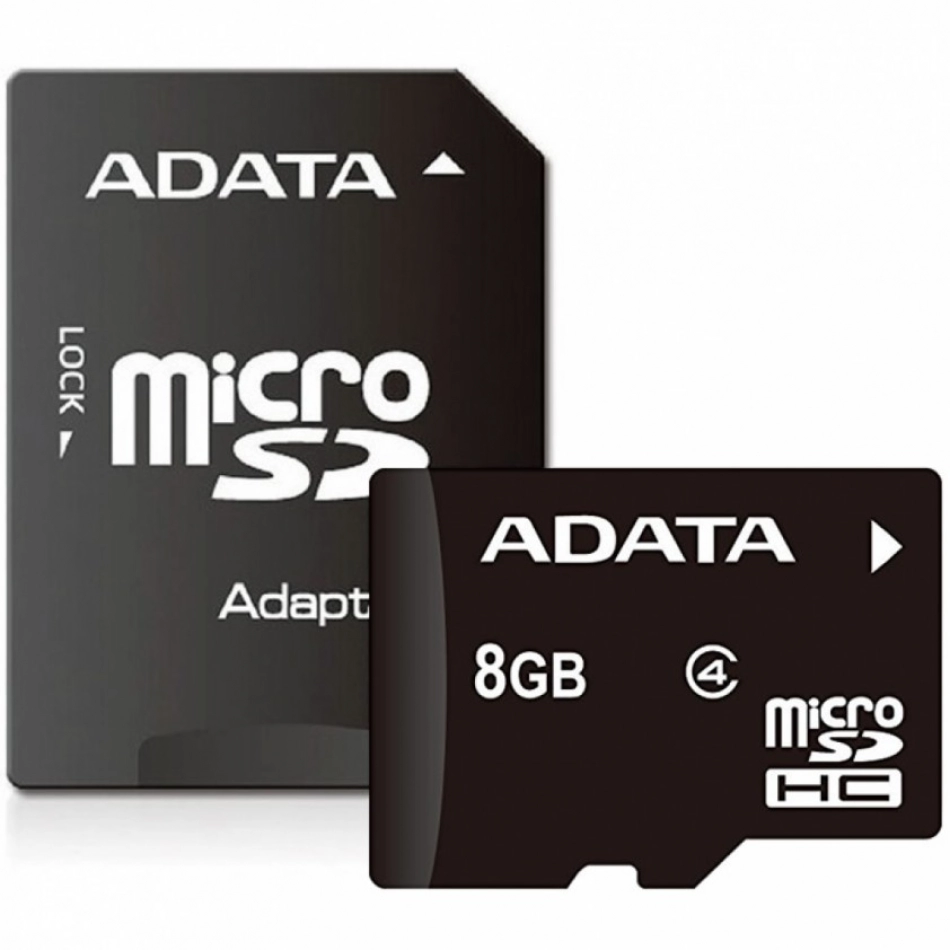MEMORIA MICRO SDHC ADATA 8GB CL4 C/ADAPT (AUSDH8GCL4-RA1) - ME-6474175-4
